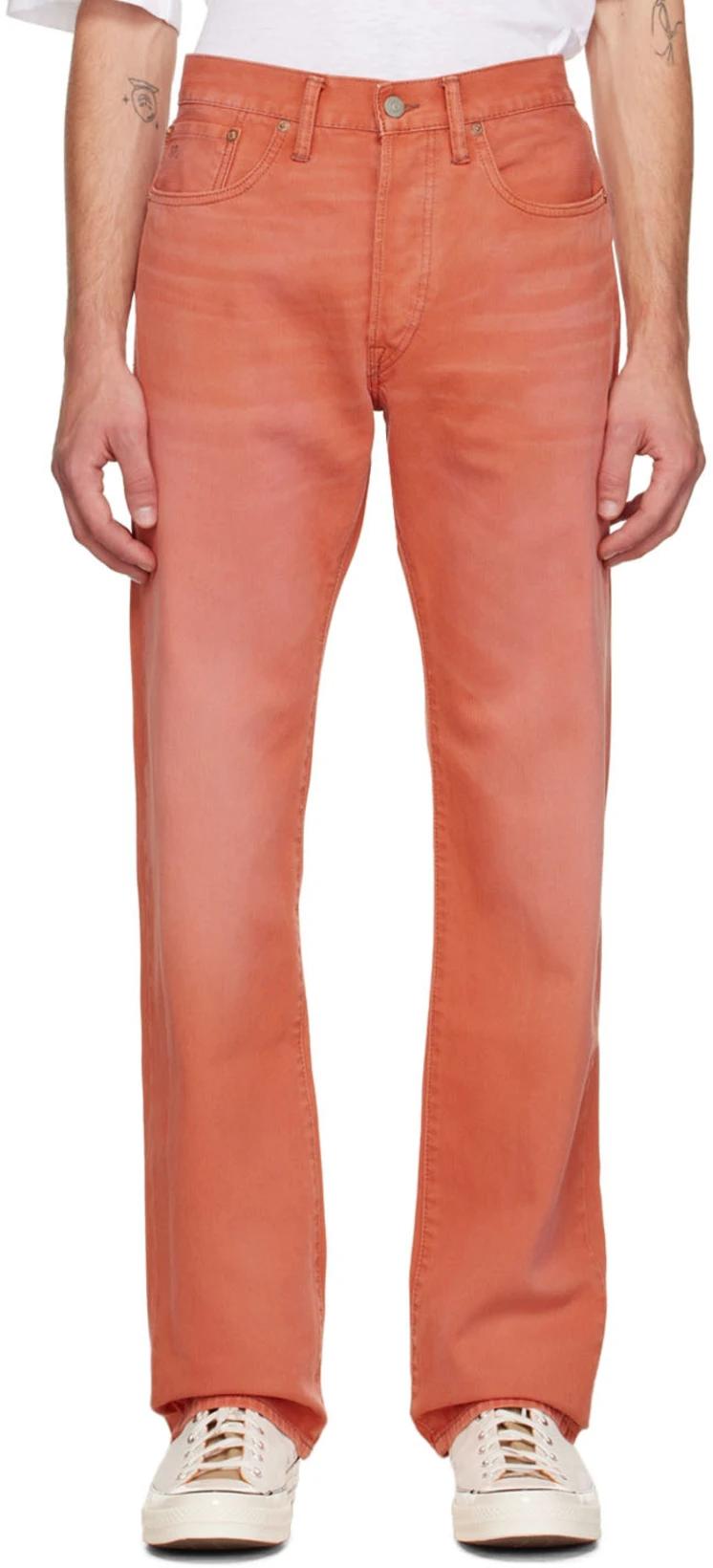 Orange Bedford Cord Trousers by RRL