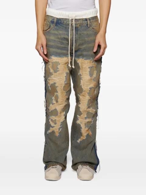 distressed panelled jeans by RRR123