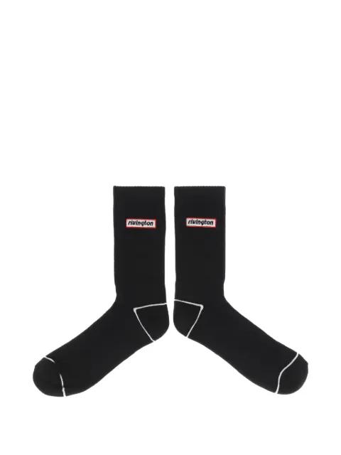 logo-patch ribbed socks by RRR123