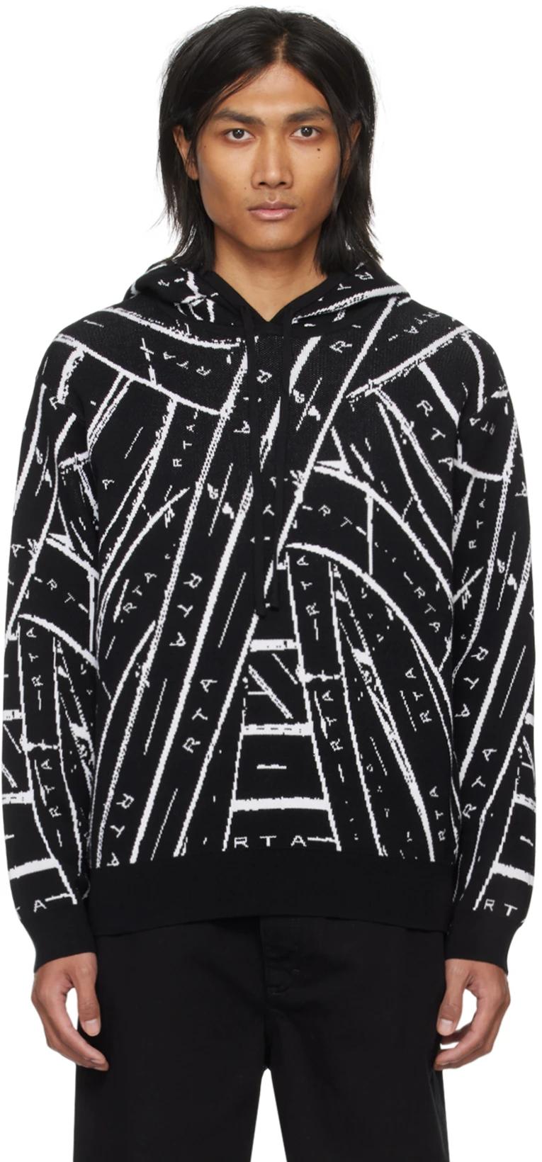 Black Drawstring Hoodie by RTA
