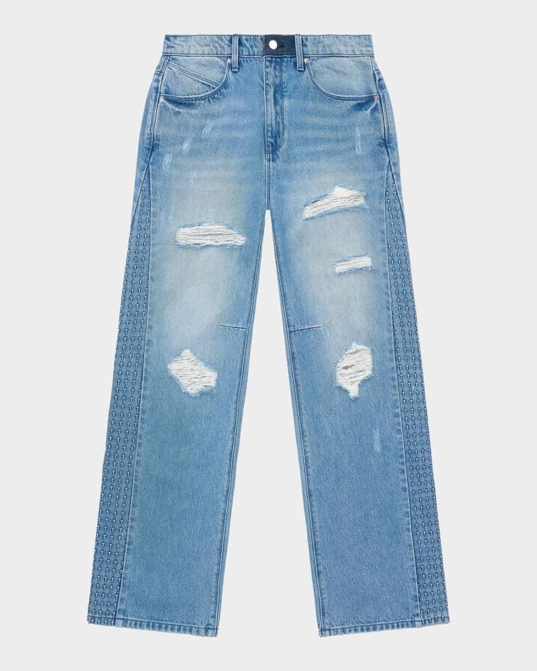Exodus Zed Distressed Straight-Leg Jeans by RTA