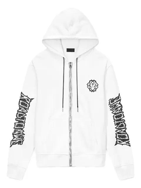 Floyd "White Metal Road To Awe"  zip-up hoodie by RTA