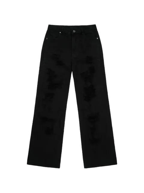 Jamie distressed wide-leg flare jeans by RTA