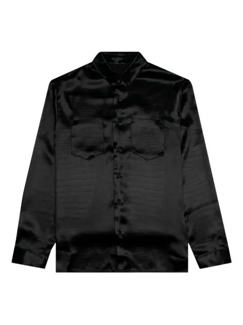 Malcom crocodile-effect satin shirt by RTA