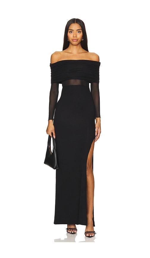 RTA Zadie Long Sleeve Maxi Dress in Black by RTA