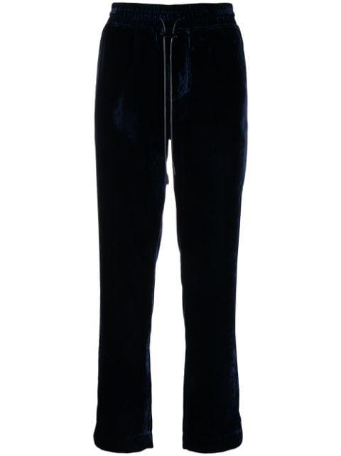 velvet-effect pyjama pants by RTA