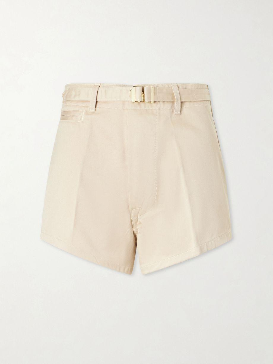 The Grier belted organic cotton-twill shorts by RUADH