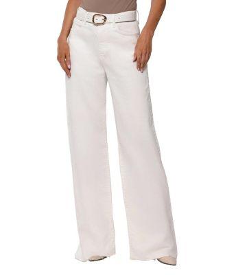 High Rise Phoenix Wide Leg Pant in White by RUDES DENIM