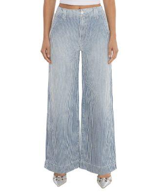 High Rise Rosalie Trouser Jeans in High Tide Blue by RUDES DENIM
