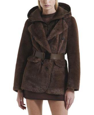 Aspen Faux Fur Jacket With Removable Down Hood by RUDSAK