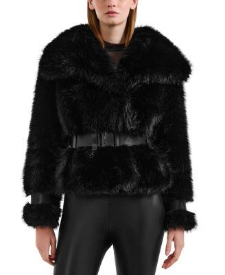 Chloe Faux Fur Jacket with Removable Puffer Hood by RUDSAK Chloe Faux Fur Jacket with Removable Puffer Hood by RUDSAK