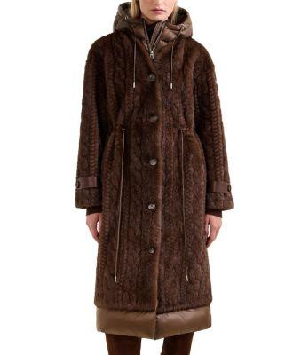Oriana Faux Fur Jacket with Puffer Hood by RUDSAK