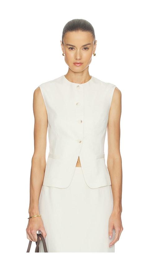 Rue Sophie Elira Vest in Ivory by RUE SOPHIE