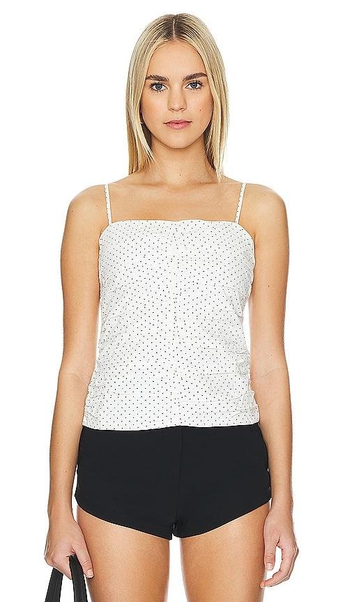 Rue Sophie Tanny Ruched Cami in White by RUE SOPHIE