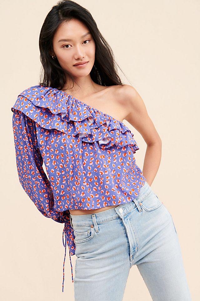 Rue Stiic One-Shoulder Leopard Blouse by RUE STIIC