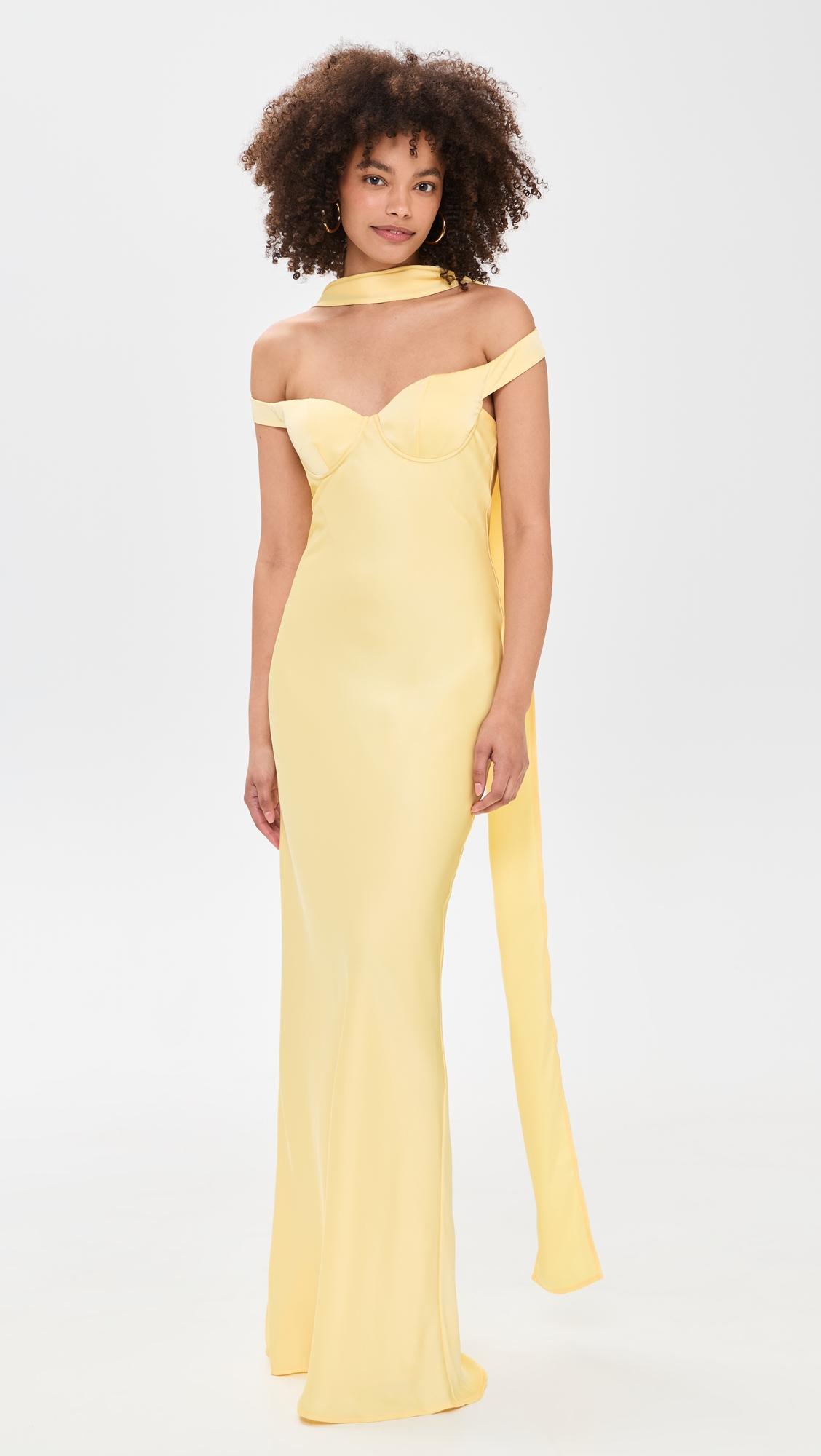 Raphaella Off Shoulder Maxi Dress by RUNAWAY THE LABEL