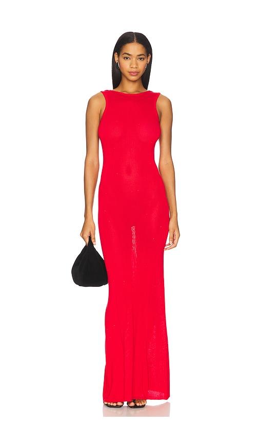 Runaway The Label Adriana Maxi Dress in Red by RUNAWAY THE LABEL