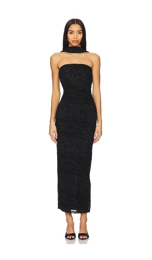 Runaway The Label Alessi Midi Dress in Black by RUNAWAY THE LABEL