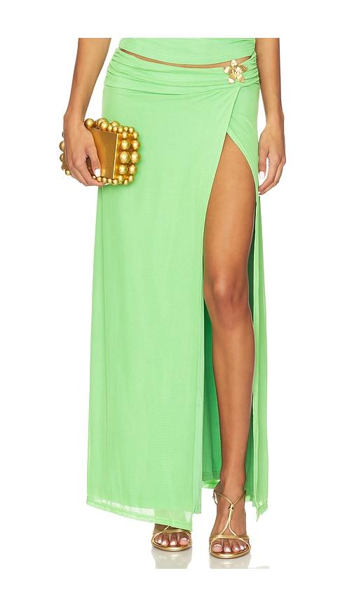 Runaway The Label Farley Maxi Skirt in Green by RUNAWAY THE LABEL