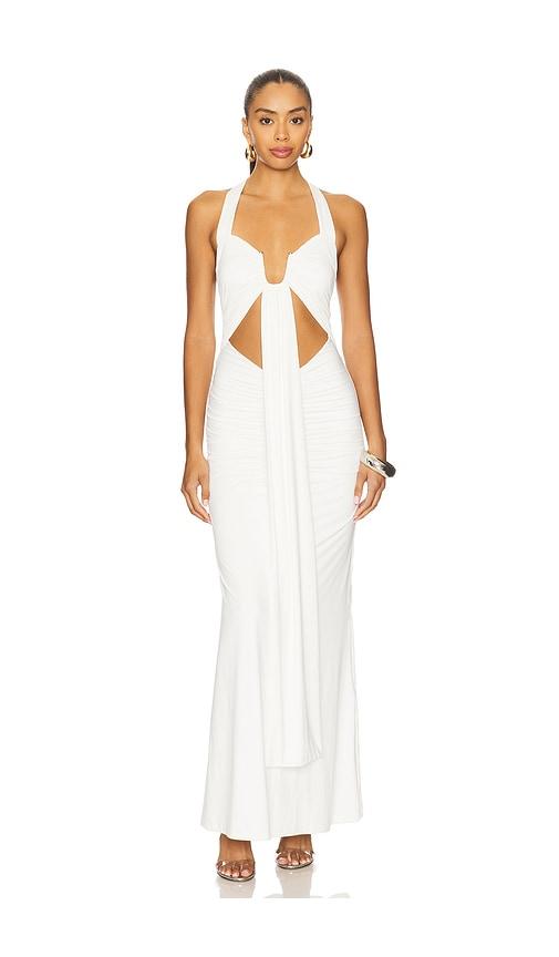 Runaway The Label Flora Maxi Dress in White by RUNAWAY THE LABEL