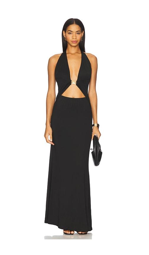 Runaway The Label Halston Maxi Dress in Black by RUNAWAY THE LABEL
