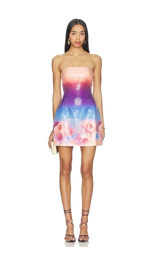 Runaway The Label Ibiza Strapless Sequin Mini Dress in Pink,Purple by RUNAWAY THE LABEL