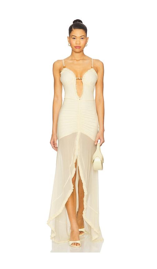 Runaway The Label Kiata Maxi Dress in Lemon by RUNAWAY THE LABEL