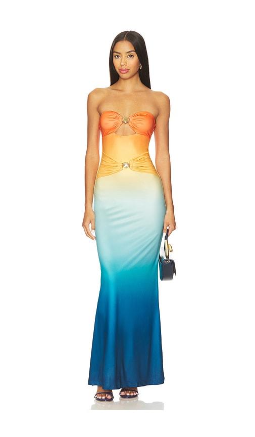 Runaway The Label Kleo Maxi Dress in Orange by RUNAWAY THE LABEL