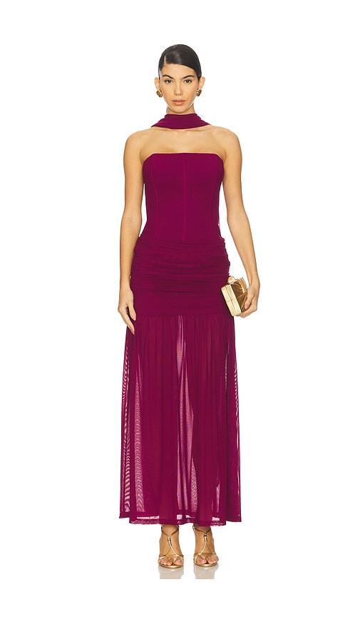 Runaway The Label Lillie Corset Maxi Dress in Purple by RUNAWAY THE LABEL