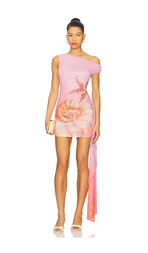 Runaway The Label Mara Mini Dress in Pink by RUNAWAY THE LABEL