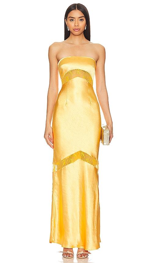 Runaway The Label Melrose Dress in Orange by RUNAWAY THE LABEL