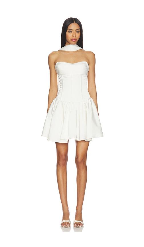 Runaway The Label Oriana Strapless Bustier Mini Dress in Ivory by RUNAWAY THE LABEL