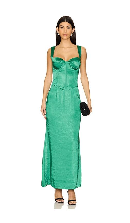 Runaway The Label Oura Maxi Dress in Green by RUNAWAY THE LABEL