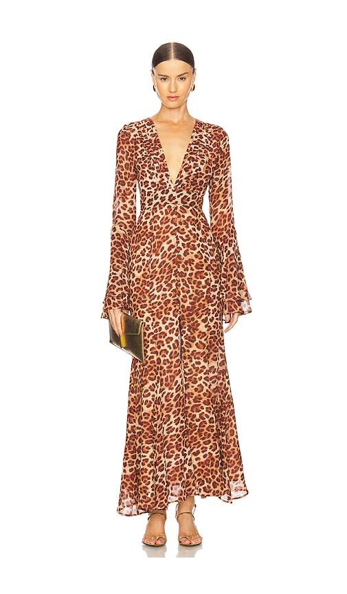 Runaway The Label Sari Maxi Dress in Brown by RUNAWAY THE LABEL