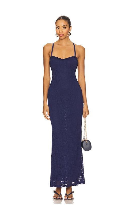 Runaway The Label Tasmin Maxi Dress in Navy by RUNAWAY THE LABEL