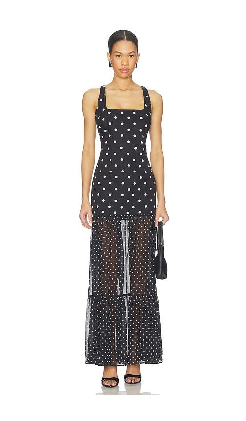 Runaway The Label Tillie Sheer Bottom Maxi Dress in Black by RUNAWAY THE LABEL