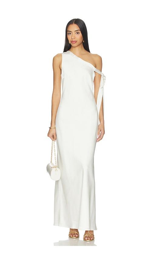 Runaway The Label Viola One Shoulder Maxi Dress in White by RUNAWAY THE LABEL
