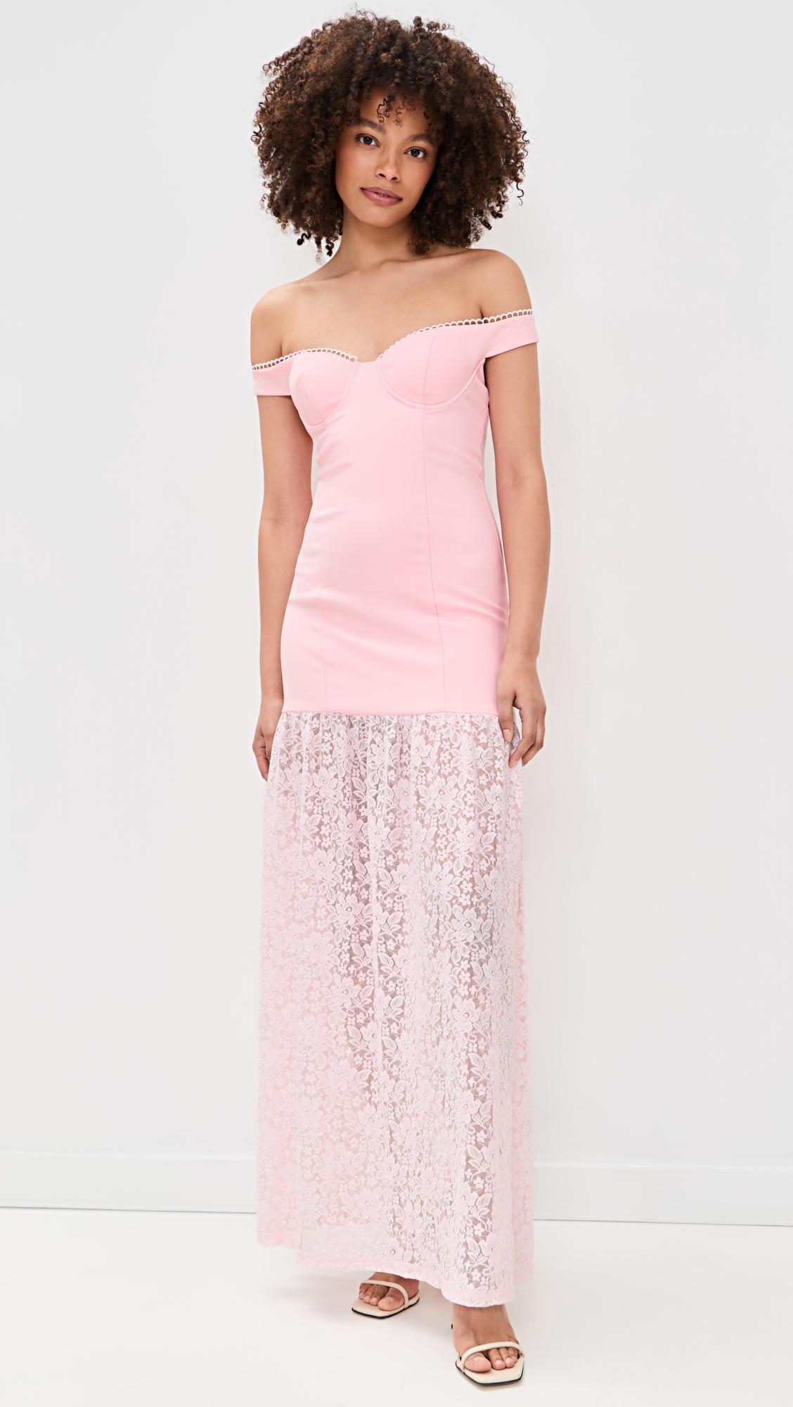 Shayla Off Shoulder Maxi Dress by RUNAWAY THE LABEL