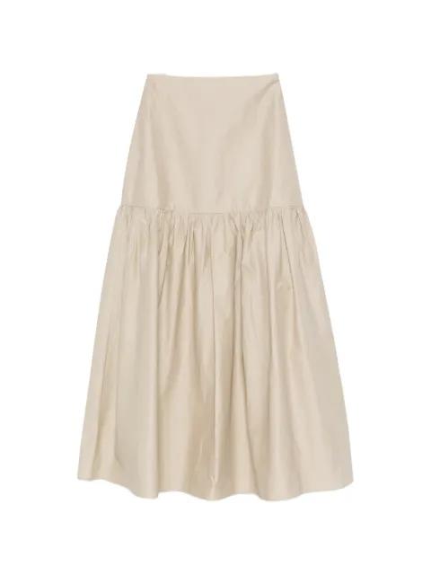 Sedge Aira ruffled maxi skirt by RUOHAN