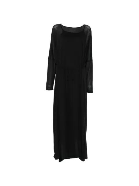 Soma drawstring long-sleeve maxi dress by RUOHAN