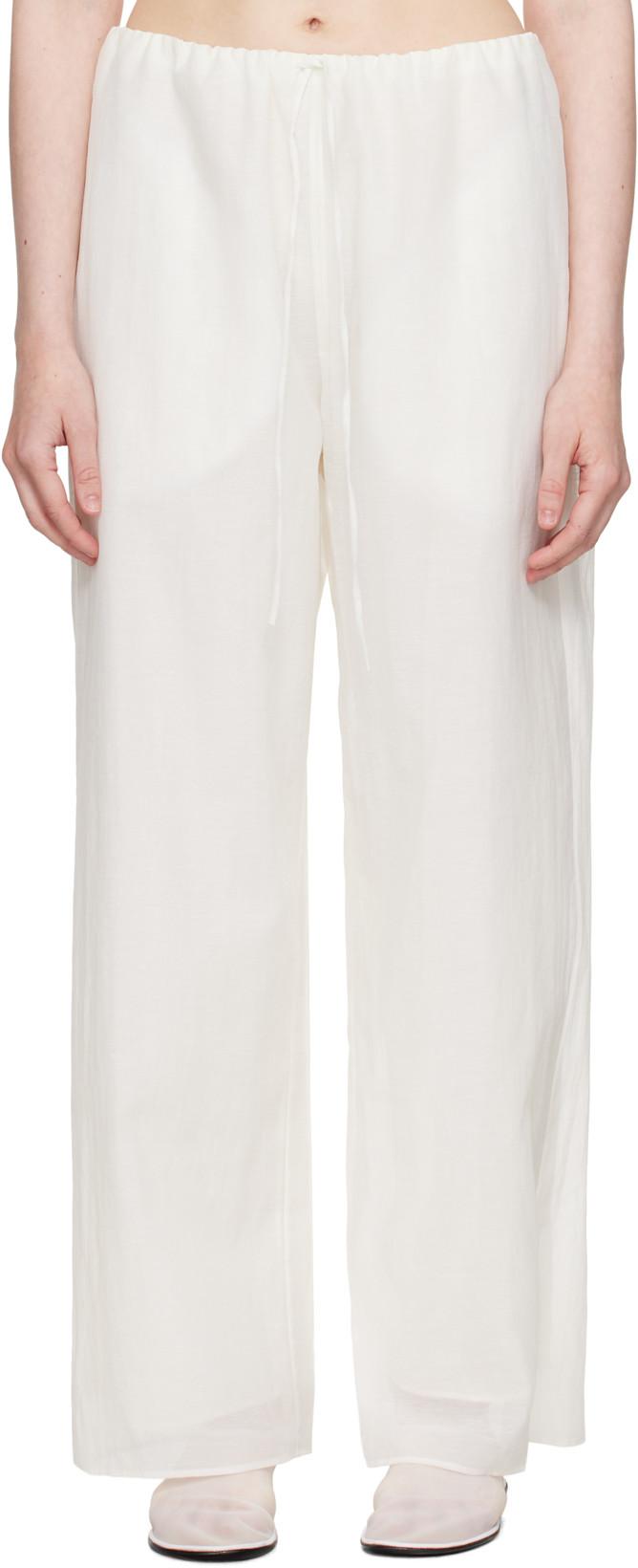 White Rae Trousers by RUOHAN