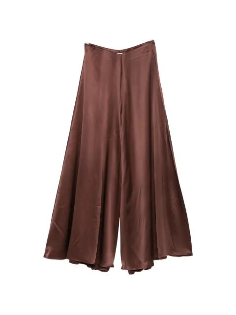 silk wide-leg trousers by RUOHAN