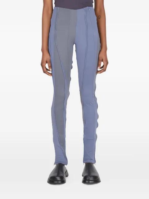 colour block seam trousers by RUSFRCADE
