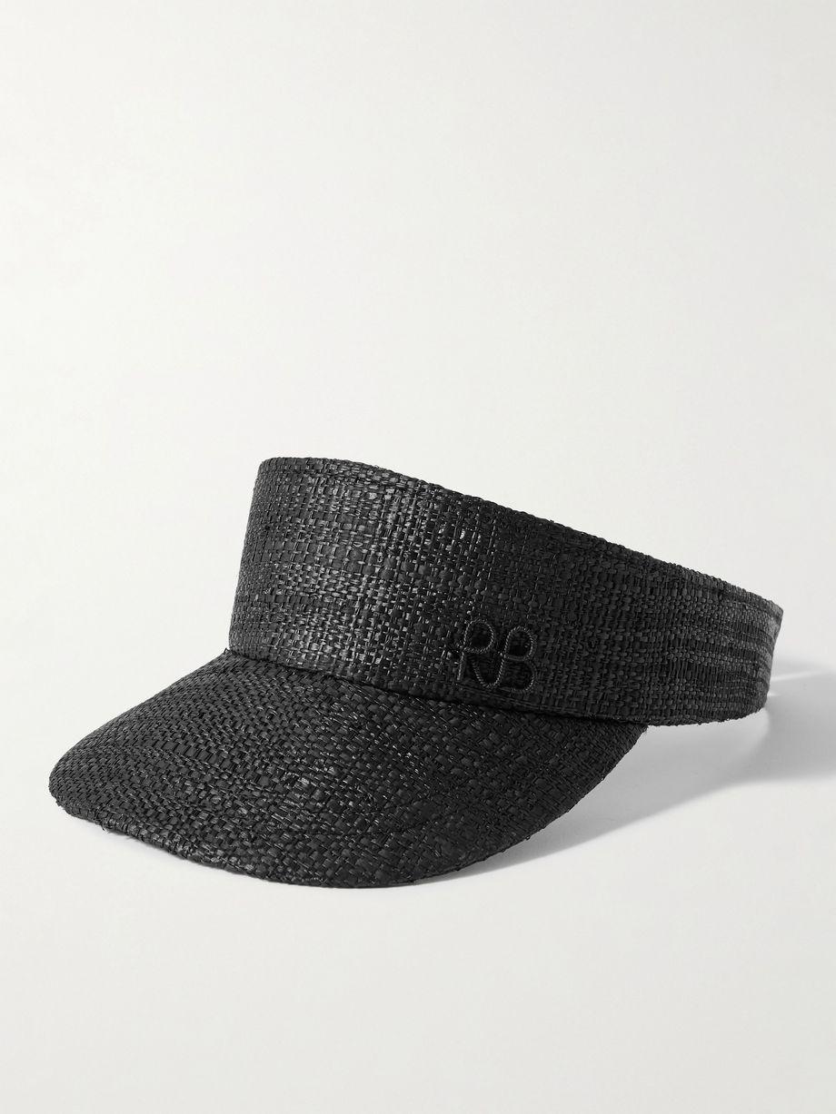 Embroidered straw visor by RUSLAN BAGINSKIY
