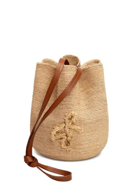 The HatBag raffia drawstring shoulder bag by RUSLAN BAGINSKIY