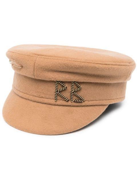 appliqué-logo wool beret by RUSLAN BAGINSKIY
