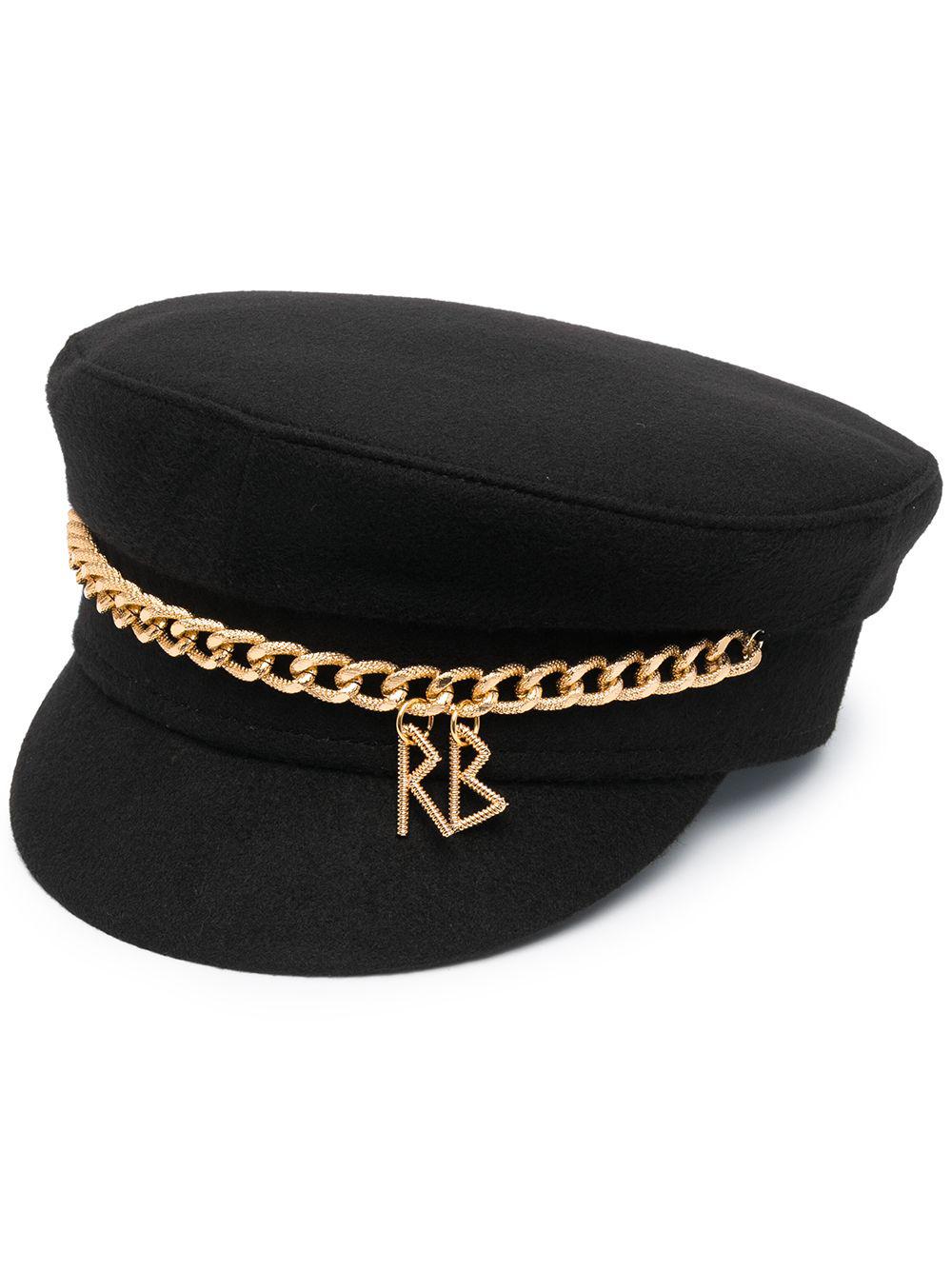 chain-detail baker boy hat by RUSLAN BAGINSKIY