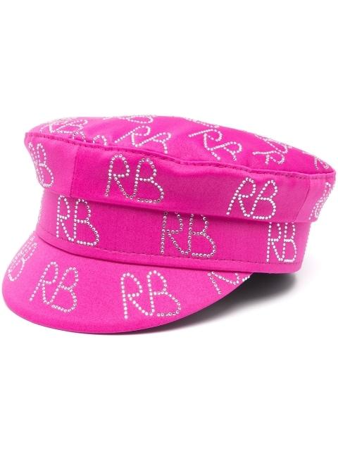 crystal-embellished baker boy hat by RUSLAN BAGINSKIY