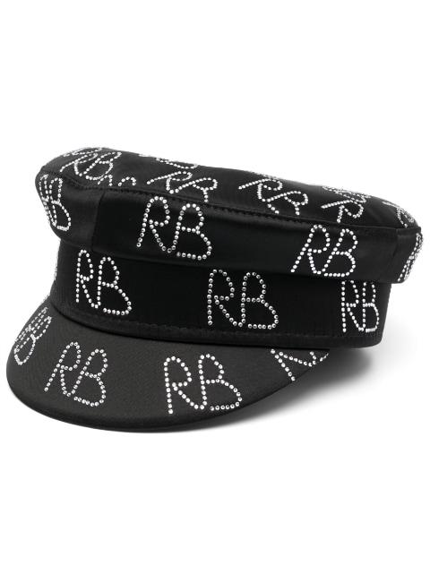 crystal-embellished baker boy hat by RUSLAN BAGINSKIY