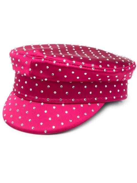 embellished baker boy cap by RUSLAN BAGINSKIY